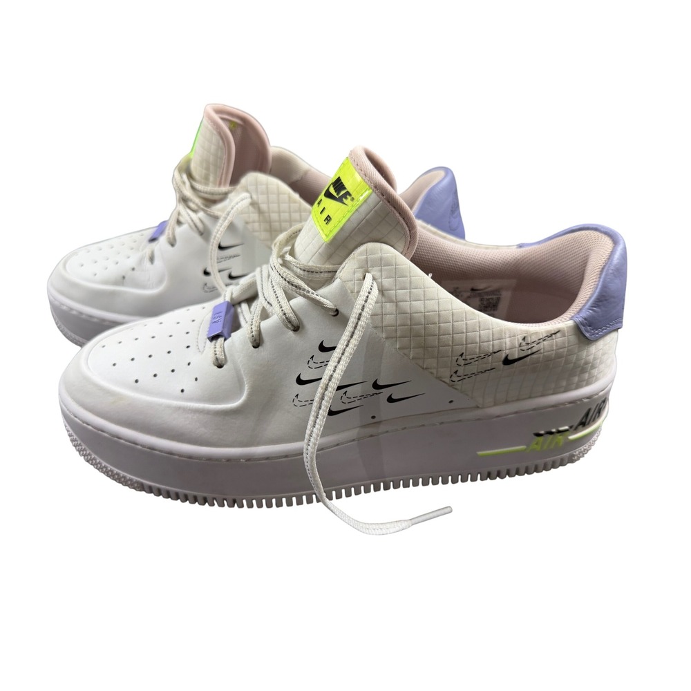 Nike Air Force 1 Sage Low LX White Barely Volt Purple CU4770-100 Womens 9